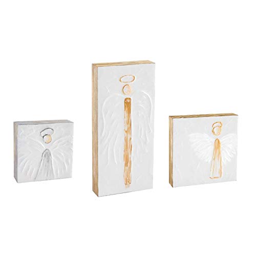 Small White Mud Pie Angel Block Art