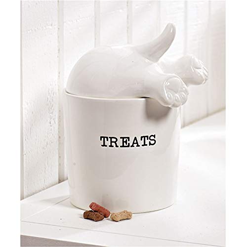 Ceramic Dog Treat Jar for Mud Pie Fans