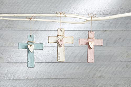 Faith Mud Pie Heart Cross 4.5x5