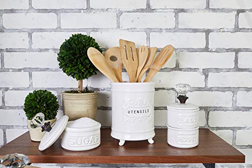 Stylish White Mud Pie Sugar Bowl for Home Decor