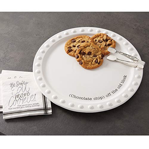 12 Piece White Mud Pie Cookie Serving Set